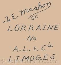 Lanternier doll mark J.E. Masson SC Lorraine No. A.L. & Cie Limoges