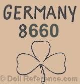 Limbach doll mark GERMANY 8660 clover symbol