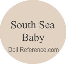 August Luge doll mark tag South Sea Baby, Sϋdsee Baby