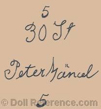 Peter Mancel doll mark 30 Jt Peter Mancel 5
