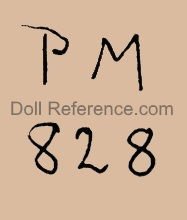 Mengersgereuth Porzellanfabrik doll mark PM 828