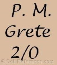 Mengersgereuth Porzellanfabrik doll mark PM Grete 2/0