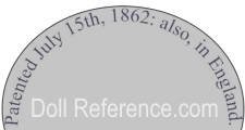 Enoch Rice Morrison doll mark Patented July 15th, 1862: also in England.