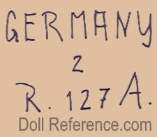 Recknagel doll mark Germany 2 R . 127 . A