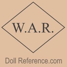 W. A. Rose & Co doll mark W.A.R. inside diamond