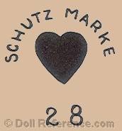 Bruno Schmidt doll mark Schutz Marke heart symbol 28