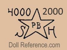 Schoenau & Hoffmeister doll mark 4000 SHPB
 star symbol