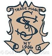 Shulman & Sons doll trade mark SS NY 1906 on a scroll 