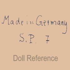 Sonneberger Porzellanfabrik doll mark Made in Germany SP 7