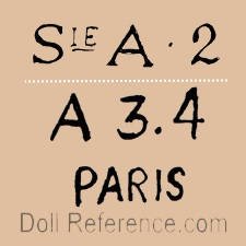 Jules Nicholas Steiner doll mark Sie A2, A3.4 Paris