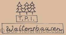 Thϋringer Puppen-Industrie doll mark three trees symbol T.P.I. Waltershausen