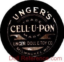 Unger Doll & Toy Co. doll mark label UNGER DOLL & TOY CO. MILWAUKEE, WIS