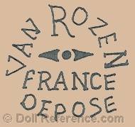 Jeanne (Desboutin) Van Rozen doll mark France