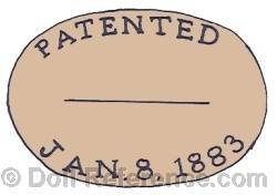 Martha L. Wellington doll mark label Patented Jan. 8, 1883