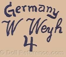 Willie Weyh doll mark Germany W. Weyh