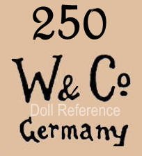 Wiefel & Co. doll mark 250 W & Co. Germany