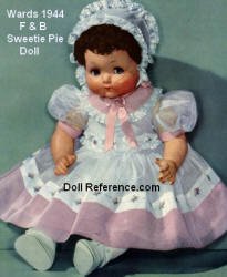 Wards ad 1944 F & B Sweetie Pie doll