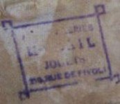 Steiner ink stamp; Maison Bail store, Rue de Rivoli, Paris