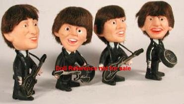 1964 Remco Beatles band dolls; Paul, John, Ringo, George