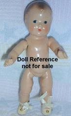 1936 Arranbee Ink U Bator Baby doll, 6 1/2"