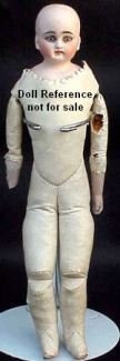 Belton type doll 11", shoulder head, kid body