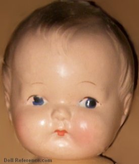 ca. 1930s Skippy type boy doll, 12 1/2" maker unknown
