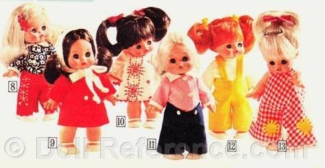 1970 Furga Tina & Tilly dolls, 7"