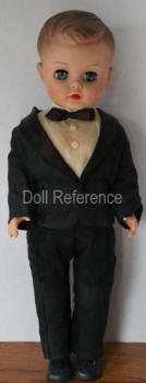 1960 Jolly Toy Groom boy doll, 20"