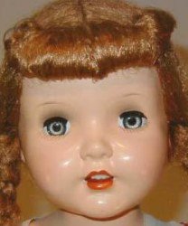 1951 Paris Doll Corporation Rita walking doll face, 28"