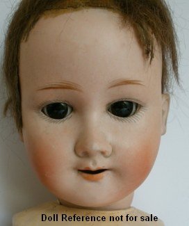 Walther & Sohn antique bisque head Baby Boy doll face, 15"