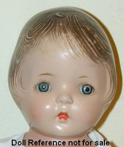 1930s Averill Blossom Peaches doll, 14"