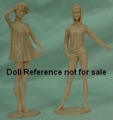 1964 Marx Campus Cuties dolls, 5 1/2-6"