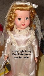 1954-1955 Niresk Hollywood Bride doll, 14"